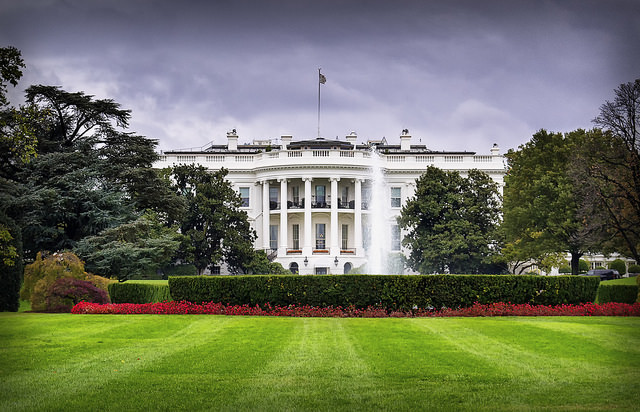 The White House from the front lawn