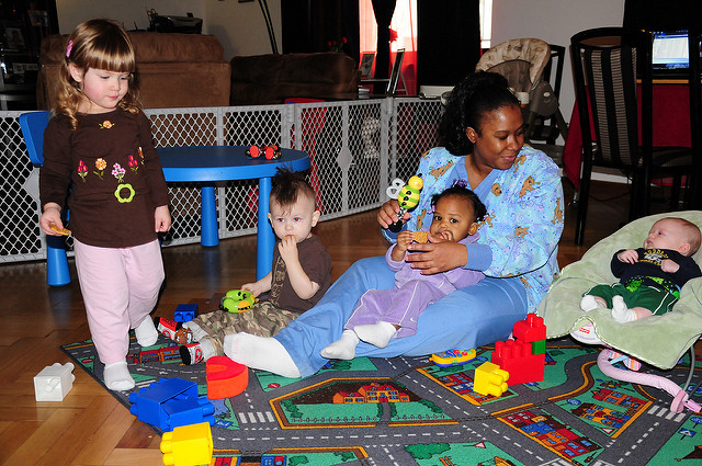 Babies and toddlers at a day care