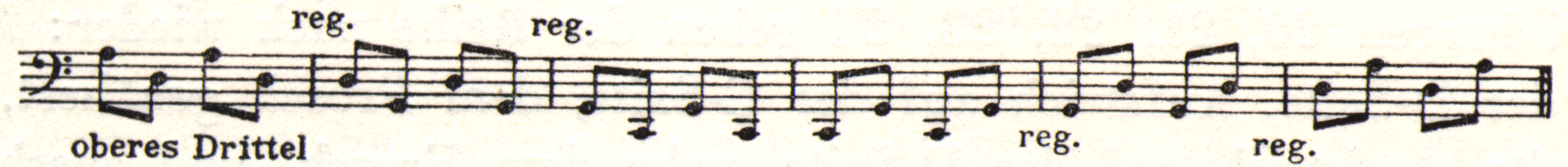 Musical notation. "Oberes Drittel" is written below.