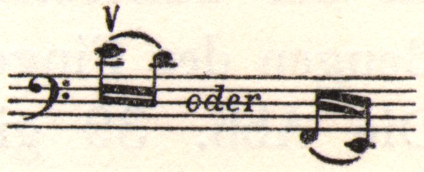 Musical notation. "Oder" is written on it.
