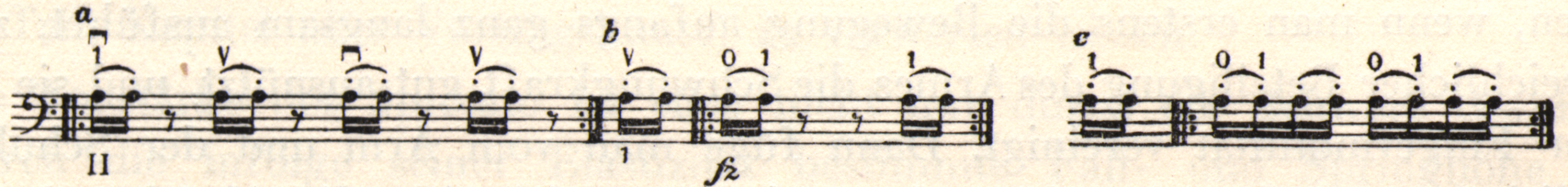 Musical notation in two sections