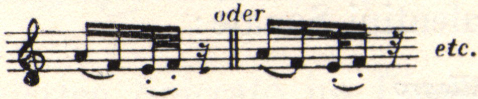 Musical notation. "Oder" is written above
