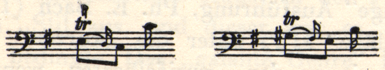 Musical notation in two sections