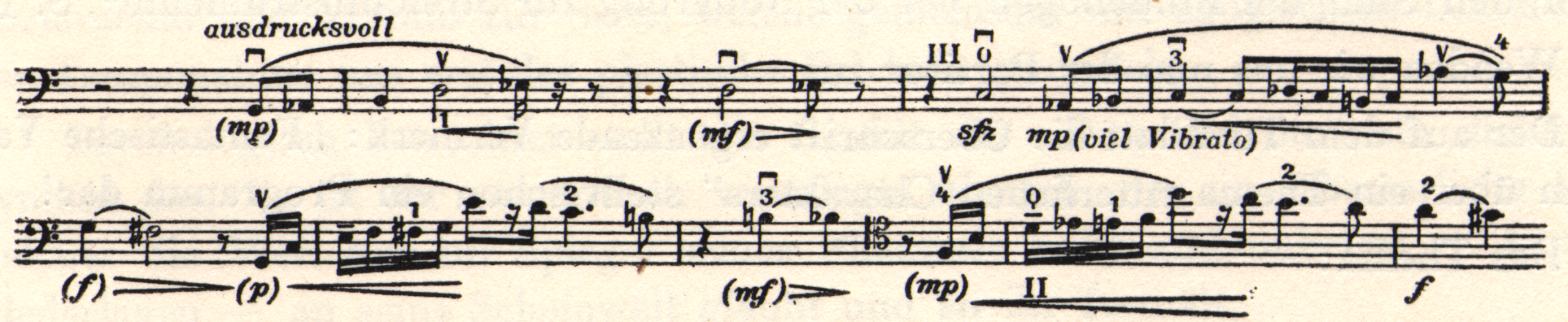 Musical notation. "Ausdrucksvoll" is written above.